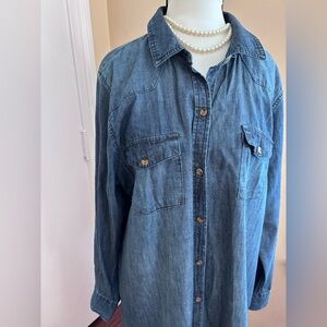 MERONA Denim Button-Up Dress